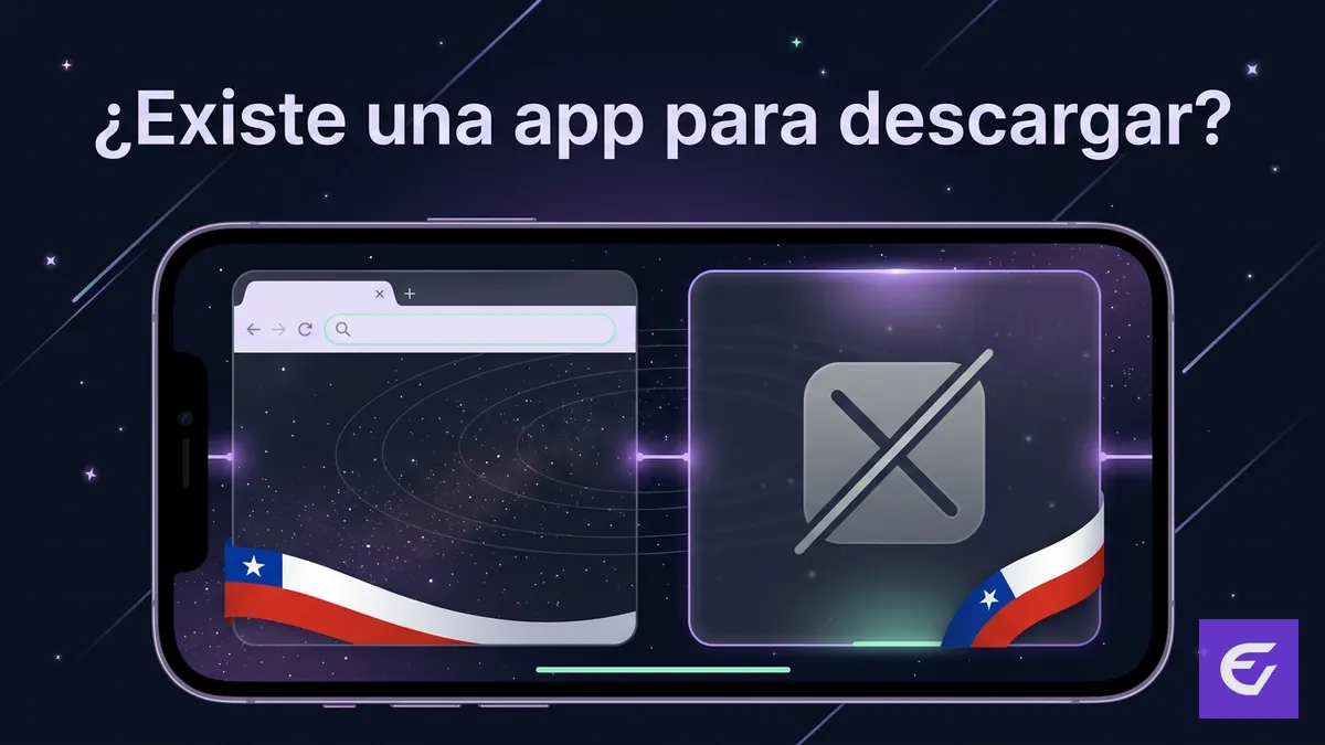 Estelarbet Chile: celular comparando navegador web y ficha de tienda de aplicaciones inexistente