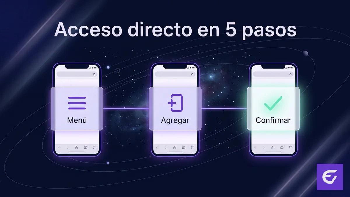 Estelarbet Chile: secuencia de pasos para agregar el acceso directo a la pantalla de inicio