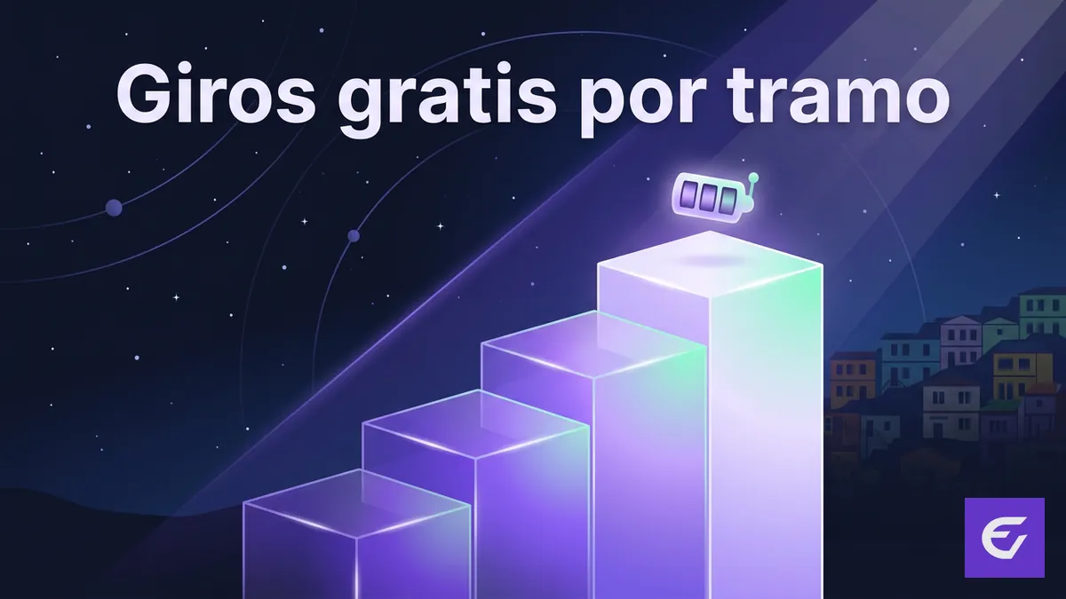 Escalera de tramos con giros gratis del bono casino Estelarbet Chile