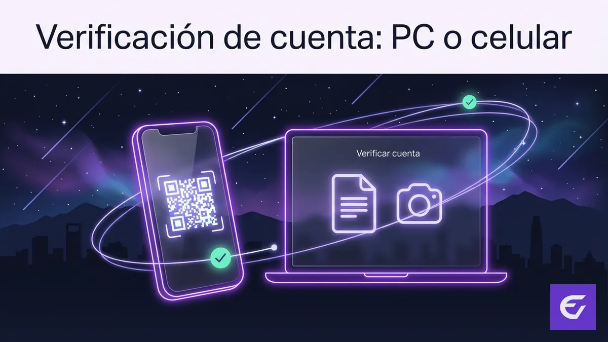 Verificación biométrica de identidad en Estelarbet Chile desde computador o celular con código QR